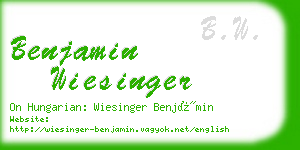 benjamin wiesinger business card